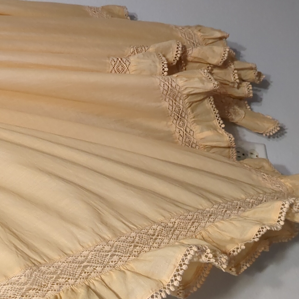 Spell And The Gypsy Sample Handkerchief Asymmetric Ruffle Hem Midi Dress NWT S - Picture 7 of 16